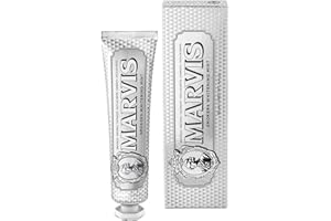 Marvis Pasta de dientes blanqueadora para fumadores, menta, 85 ml, blanqueador dental que elimina la placa, para un blanqueamiento dental natural