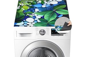 SANLIUSANJIU Waschmaschinenauflage, 60 x 60 cm Waschmaschinenauflage Rutschfest, Waschmaschinen Staubschutz, Waschmaschine Bezug mit Muster abdeckung, für Waschm Aschine, Kühlschrank, Küchen