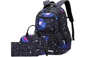 VIDOSCLA Galaxy Kids School Backpack for Boys Primary Students Elementary Bookbag