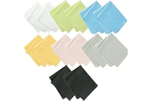 SZXMDKH 14 Pack Eyeglasses Cleaning Cloth, 7x6 inch Premium Microfiber Glasses Cleaner Cloth Glass Wipes for Laptop Camera Lenses iPad LCD Screens