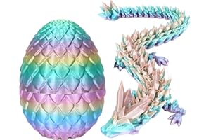 ARRDERLY 3D-Drachenei, Kristall-Drache im Drachenei, Überraschungsei, bewegliches Drachen-Fidget-Spielzeug, Heimbüro-Dekoration, Schreibtisch-Spielzeug für Kinder und Erwachsene