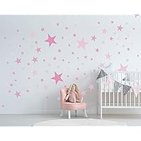 Adesivo murale 25 stelle per la camera dei bambini - set di adesivi murali - colori pastello, cielo stellato per bambini da a
