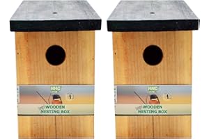 HANDY HOME & GARDEN 2x Handy Home and Garden Bird House | Bird Nest Box | Bird Houses for Garden | 22 cm x 11.5 cm x 11.5cm x 30mm Entrance hole