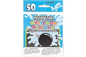 Unique Party 5135 - Gavettoni Palla di Cannone in Lattice, Confezione da 50