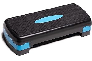 ‎PRISP PRISP Höhenverstellbarer Stepper mit 2 Stufen (10/15 cm), 68 x 28 cm Steppbrett für Aerobic und Fitness-Workouts, kompaktes Trainingsgerät für Zuhause, Step Brett