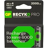 GP Batteries ReCyko Pro AA Kalem Ni-Mh Şarjlı Pil, 1.2 Volt, 4'l&uuml; Kart