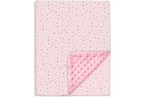 SUPERBE BEBE Couverture Bébé Et Enfant en Minky Douce Et Coton Oeko Tex pour Lit Bebe - 75x100 Cm - Couverture Enfant Maternelle pour Sieste - Plaid Bebe - Cadeau Naissance Fille Ou Garçon - Couette Bébé Hiver