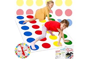LOHAME Twisting Gioco Twister Gioco Bambini Gioco di Gruppo con Pad Twister Giochi Tappetini per Feste Family Floor Gioco di Società Twister Gioco Adulti - per Feste Compleanno Riunioni Regala Gioco