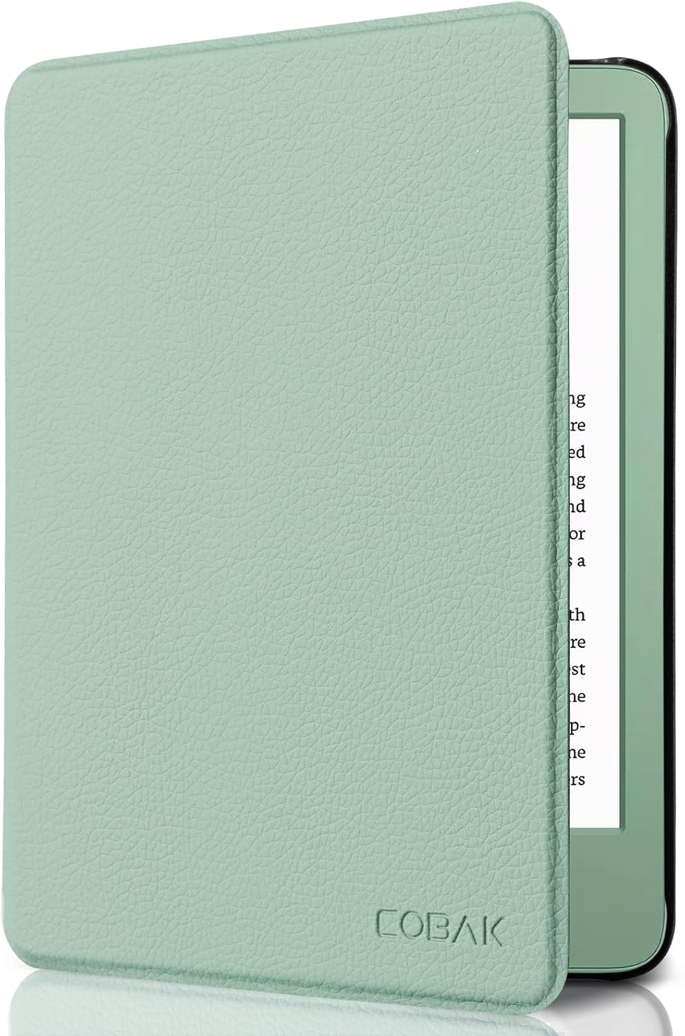 CoBak Case for 6" Kindle 11th Generation 2024/2022 & International Version, Premium PU Leather Smart Cover with Auto Sleep/Wake for 6" E-Reader, Matcha Green