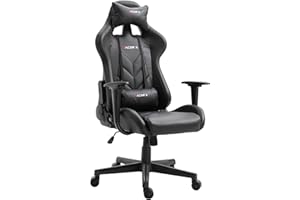 T-LOVENDO.ES Silla Gaming Racer X Ergonómica Racing Sillón Gamer Profesional Videojuegos,Ordenador, Oficina, Escritorio. Reposabrazos. Cojín Lumbar y Reposacabezas. Giratoria, Regulable en Altura y reclinable.