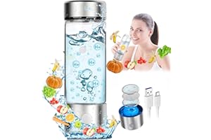 Aolawco Wasserstoff Wasserflasche, 420ML Tragbarer Hydrogen Water Bottle, Wiederaufladbar Hydrogen Wasserflasche mit Datenkabel, Wasserstoff Wasser in 5 Minuten für Büro, Sport, Reisen