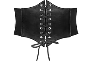 JASGOOD Women’s Elastic Costume Waist Belt Lace-up Tied Waspie Corset Belt for Women