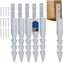 Lot De 4 Piquets D'ancrage Clever Leon Pour Trampoline Et Structure Extérieure – Acier Galvanisé, 330 Mm