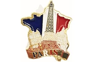 APECA Broche pins n°2 Paris France Souvenir Tour Eiffel Cadeaux métal Drapeaux 3 x2.5cm