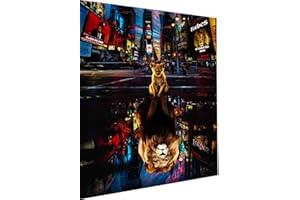 Magic Canvas Art Impression sur toile de qualité supérieure Motif lion Pop Art - B8391 - Matériau : toile - Dimensions : 80 x 60 cm