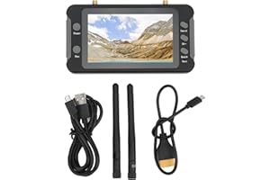 Okuyonic Écran d'affichage de Drone RC, Moniteur FPV Signal Stable Fonction DVR Multi-Modes Recherche Automatique 5.8GHz 40CH pour quadrirotor