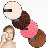URAQT Almohadillas Desmaquillantes, 4 Pack Discos Desmaquillantes Reutilizables, Toalla Desmaquillante Facial Microfibra Lava
