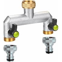 Distributore D'acqua A 4 Vie, Splitter Per Rubinetto Esterno, Comodo E Resistente, Sdoppiatore Per Tubo Di Irrigazione Da Giardino Efficiente Per