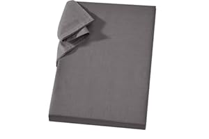 ‎CARPE SONNO Carpe Sonno Linon Bettlaken Laken ohne Gummizug 240x260 cm Dunkelgrau - Komfortables Leintuch Haustuch 100% Baumwolle - Vielseitiges Tuch Tischdecke Sofaüberwurf & Sesselüberwurf Betttuch Anthrazit