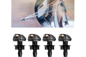 RUMGUG Buses de Lave-Glace Avant Voiture, Buses Gicleurs Pulvérisateurs Universelle Avant Buse Pare-Brise Pulvérisation D'essuie-Glace Voiture Avant Windsheild Essuie-Glace Buses de Lave Glace (4Pcs)