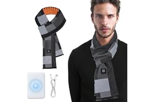 Lomffy Sciarpa Riscaldata per Donne e Uomini, Sciarpa Riscaldabile con 5000mAh Power Bank Sciarpe termica 3 temperatura Sciarpe riscaldante Cuscinetto Riscaldante per Alleviare Il Dolore Regalo Natale