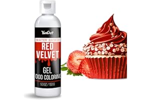 YUMCRAFT Lebensmittelfarbe Gel - Hoch Konzentriert Gel Lebensmittel Farbe zum Kuchen, Backen, Ostereiern, Getränken - Zuckerfrei Food Coloring für Fondant, Zuckerguss, Slime, Tortendeko (Roter Samt, 150g)