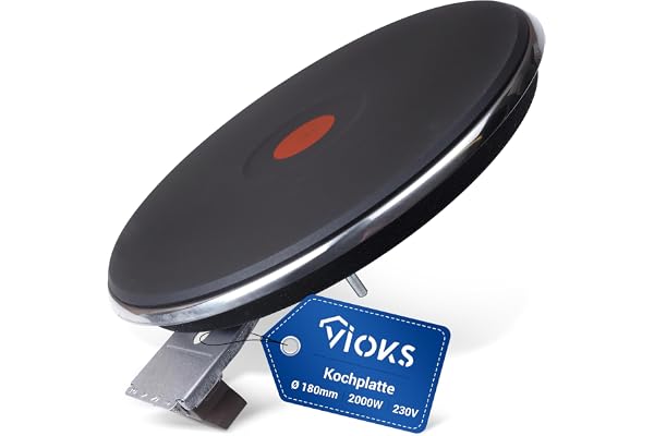 VIOKS kokplatta 180 mm Ø 2000 W 230 V kokfördjupning ersättning för EGO 19.18463.040