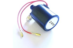 YIYIDA La válvula electromagnética Válvula solenoide de bocina de Negro 6.35mm Car Horn Electronic Valve 24V Cuerno Válvula de Control eléctrico Electromagnetic Switch Electric Control Valve
