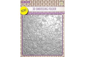Nellie's Choice 3D Embossing Folders Backgrounds Flowers-3" - 152x152mm