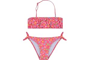 POWER FLOWER Costume da Bagno per Ragazze Costume Intero a Due Pezzi con Volant Set di Costumi da Bagno Tankini Abbigliamento Mare per Bambini 4-16 Anni Ragazza