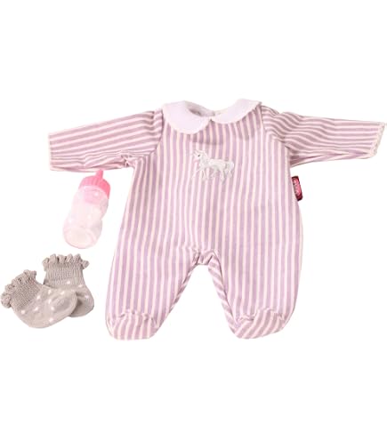 Götz 3402668 Onesie Teddy - One Piece General Doll Clothes Size S - 1 Piece Clothing and Accessories Set for Baby Dolls 30 - 33 cm