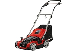 Einhell Scarificateur-aérateur électrique GE-SA 1435/1 (1 400 W, largeur de travail 35 cm, profondeur réglable sur 4 niveaux, bac collecteur 28 L)