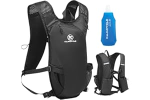 KAMCYCLE® Sac à Dos d'hydratation vélo | Vessie ou Bouteille en Option| Sac à Dos Course à Pied avec vessie d'hydratation 2l ou Gourde 500ml, sans BPA | Course à Pied, Cyclisme et Jogging