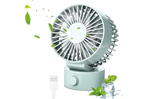 BelonLink Mini Ventilateur Usb, Ventilateur de Table, Ventilateur de Bureau, Peut S'ajuster de 30 Degrés, 2 Vitesse, Table pour Table PC, Bébé Poussette, Maison, Bureau, Camping, Voyage (vert)