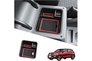 Ruiya Compatible with VW T-Cross T Cross 2018-2024 2025 Centre Console Storage Box, T-Cross Armrest Organizer Tray Centre Console Organizer Centre Armrest Glove Box VW T-Cross Accessories