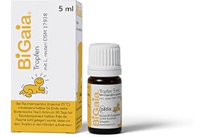 ‎BIGAIA BiGaia® Tropfen 5 ml, mit dem natürlichen Milchsäurebakterium L. reuteri zur Unterstützung der Darmflora, sichere Anwendung für Säuglinge ab Geburt