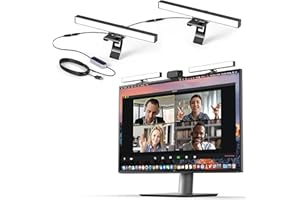 HumanCentric Illuminazione per videoconferenze - Luce per webcam per streaming, monitor LED e luce per laptop per videoconferenze, illuminazione zoom per computer, 2 unità
