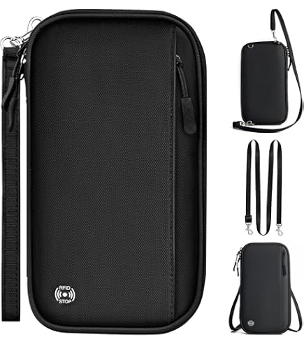 Porte-Passeport Familial Fintie - Grande Capacité, Protection RFID - Organisateur Voyage Avec Sangle