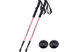 2 X Hikehobby® Antishock With Handle Trekking Walking Hiking Stick Pole