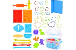 HappyGoLucky Herramientas Plastilina, Juguetes Niña 2 3 4 5 6 7 8 Años Regalo Navidad Niño Moldes Plastilina Regalo Niño 2 3 4 5-9 Años Regalos Cumpleaños Niños Plastilina Playdoh