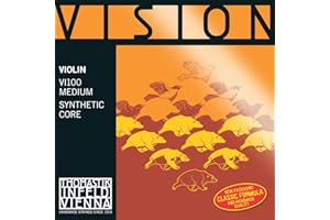THOMASTIK-INFELD Thomastik Corda per violino 4/4 Vision - corda Re nucleo sintetico, rivest. pure-argento, media