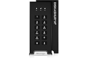iStorage diskAshur M2 1 TB - SSD portátil USB 3.2 encriptado por Hardware y autenticado por Pin - Ultrarrápido - Compatible con FIPS - Resistente y portátil