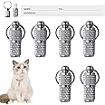 Pet Tags, Custom Cat Tags Personalized, Dog Tags with Name Tag and Tel Address,Puppy and Kitten Collar Silver Accessories, 5PCS