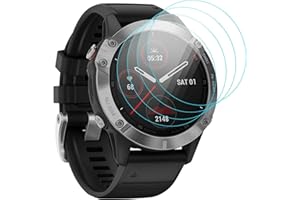KIMILAR 4 Stück Schutzfolie Kompatibel mit Garmin Fenix 7S /Fenix 6/Fenix 6 Pro/Solar/Sapphire/Vivomove HR Schutzfolie (Nicht für Fenix 6S/6S Pro/6X Pro), Gehärtetem Glas Folie für Fenix 6/6 Pro
