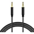 Rpanle Aux Cable 3.5mm, 3.3ft/1M Auxiliary Audio Cable Nylon Braided Stereo Jack for Headphones, Tablet, Home Stereos, Laptop and More – Black