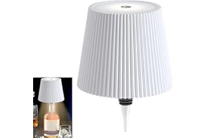 AIMARS Wireless Bottle Lamp, LED Wine Bottle Lamp, Rechargeable Touch Control Wireless Bottle Lampshade with 3 Color Temperatures, for Bedroom, Restaurant, Bar (White, 1-Pack)