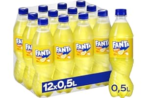 ‎FANTA (FANYL) Fanta Lemon - fruchtig-spritzige Limonade mit Zitronen-Geschmack - erfrischender Softdrink in Einweg Flaschen (12 x 500 ml)