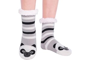 HapiLeap Kids FluffySocks Boy Girl Cute Animal Socks Soft Fuzzy Warm Thick Fleece lined Christmas Stockings Child Toddler Winter Socks