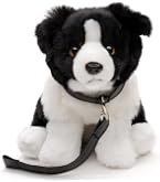 Aurora Flopsies Border Collie Peluche 30cm – Morbido E Coccoloso, Bianco E Nero, 31566
