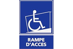 Supstick Autocollants Stickers Handicapé - Personne à mobilité réduite Rampe d’accès 7,5x10cm